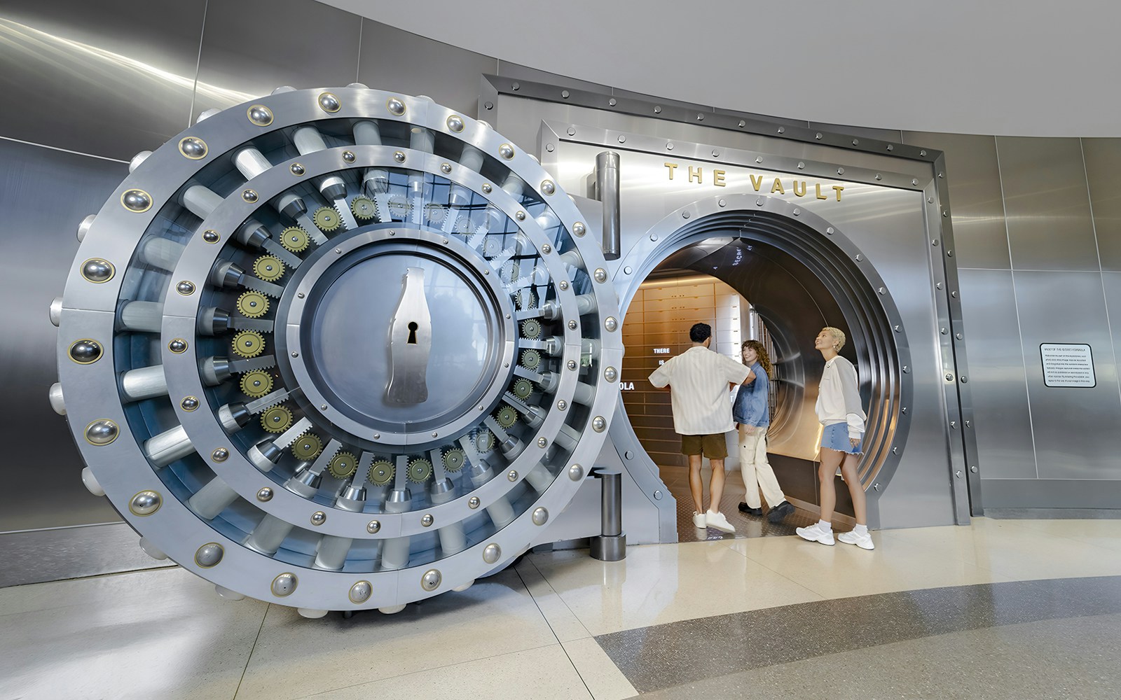 Group of friends entering the Vault at World of Coca-Cola Museum, Atlanta.