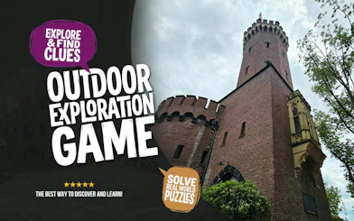Cologne city tower featured in self-guided exploration game with clues and puzzles.