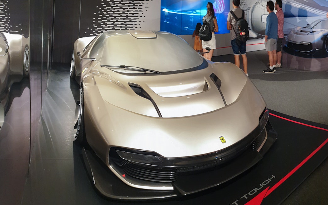 Ferrari concept car display at Ferrari Museum in Maranello.