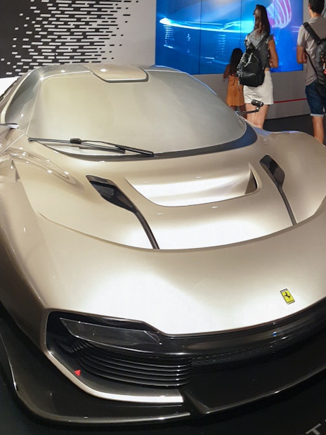 Ferrari concept car display at Ferrari Museum in Maranello.