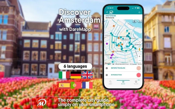Amsterdam Self-Guided Walking Tour on Mobile App
