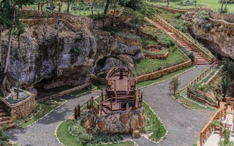 Taino Park pathways and rock formations, Punta Cana.