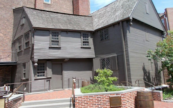 Paul Revere House on the Boston Freedom Trail, part of a self-guided audio walking tour.