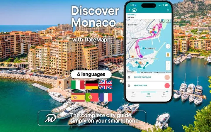 Monaco Self-Guided Walking Tour on Mobile App