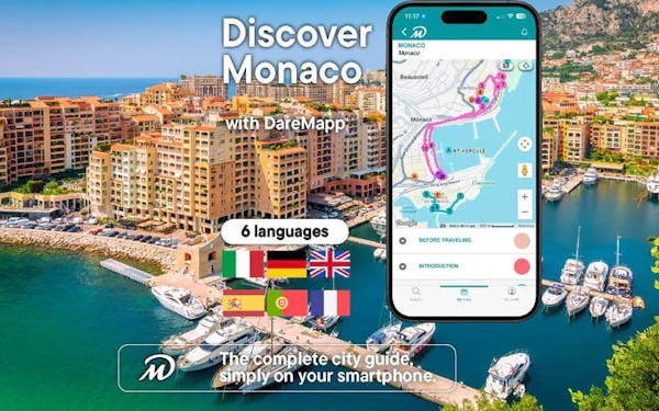 Monaco Self-Guided Walking Tour on Mobile App