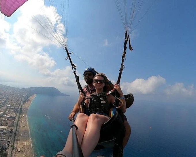 Tandem Paragliding with a Licensed Pilot from Side