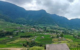 Sapa Muong Hoa Valley with terraced rice fields and ethnic minority villages.
