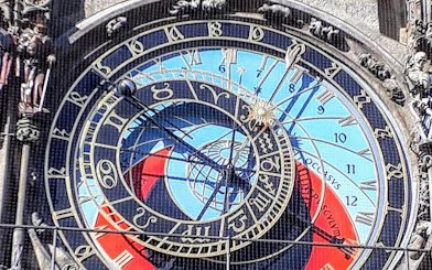 Astronomical Clock in Prague, part of Ghosts of Gothic Prague self-guided city exploration game.