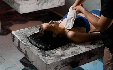 VIP Moroccan hammam massage experience in Marrakesh spa setting.