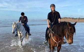 Horseback riding along the beach in Nabq Bay with guided tour.