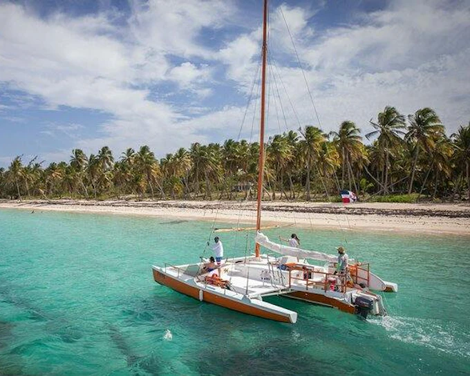 Miches Private Sailing Cruise in Punta Cana Natural Reserve with Floating Bar, Hammocks, and Snorkeling