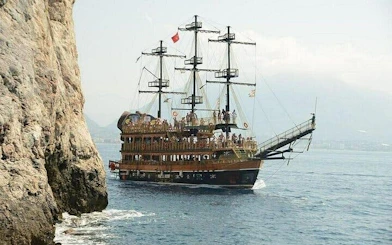 Antalya Pirate Boat Tour with Foam Party Soft Drinks & Transfer