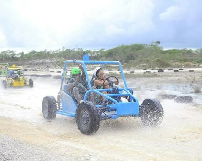 Punta Cana Off-Road Buggy Adventure in Abandoned Mine with Blue Lagoon Cenote Swim and Dominican Village Visit