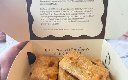 Pastries from Party Cake Bakery on Calle Ocho, part of Little Havana guided tour in Miami.