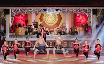 Traditional Lanna dance performance at Khum Khantoke, Chiang Mai.
