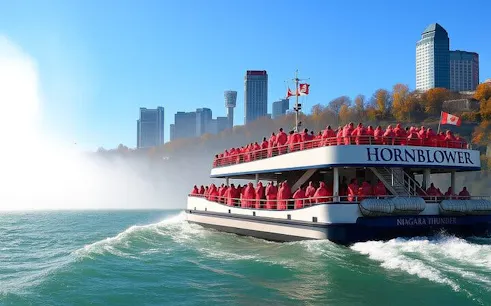 niagara falls walking tour with boat cruise or niagara flying theatre and skylon tower entry-1
