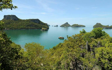 Ang Thong National Marine Park islands and sea view from Koh Samui.