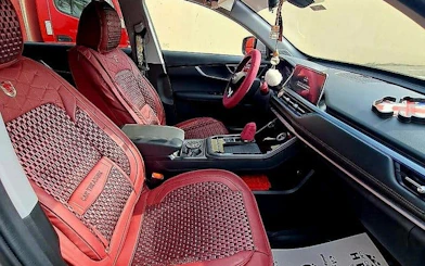 Interior of a luxury vehicle for Cairo and Giza airport or hotel transfer service.