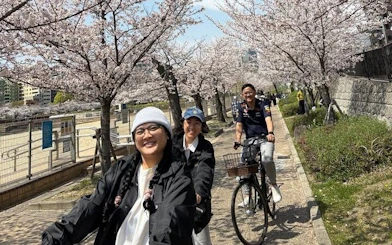 Osaka Small-Group Bike Tour of Cultural Landmarks with Lunch and Tea Break