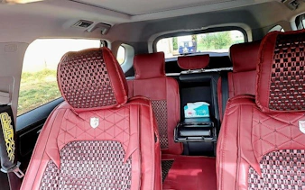 Interior of a luxury vehicle for Cairo and Giza airport or hotel transfer service.