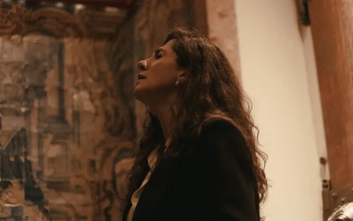 Singer performing Fado at Mesa de Frades Chapel in Lisbon.