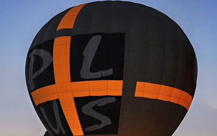 Hot air balloon preparing for sunrise flight over Cappadocia.