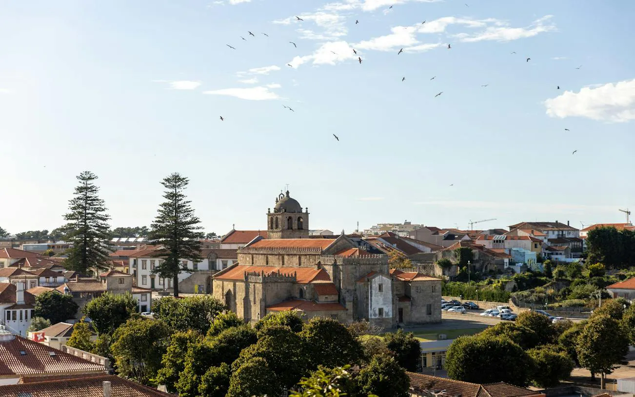 Historic church and rooftops in Porto's historic center during a self-guided audio walking tour.