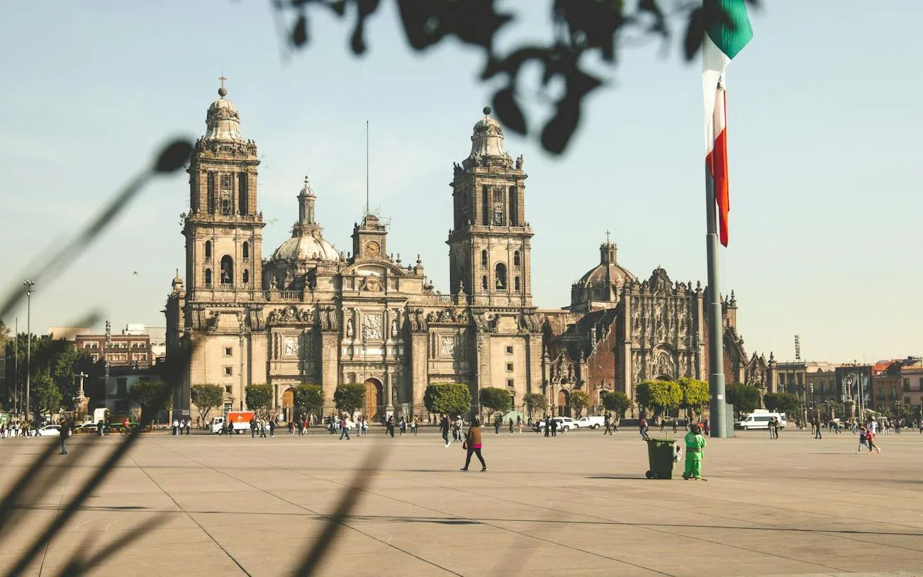 Mexico City Metropolitan Cathedral in Zócalo, Centro Histórico, Mexico City.