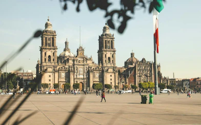 Mexico City Metropolitan Cathedral in Zócalo, Centro Histórico, Mexico City.