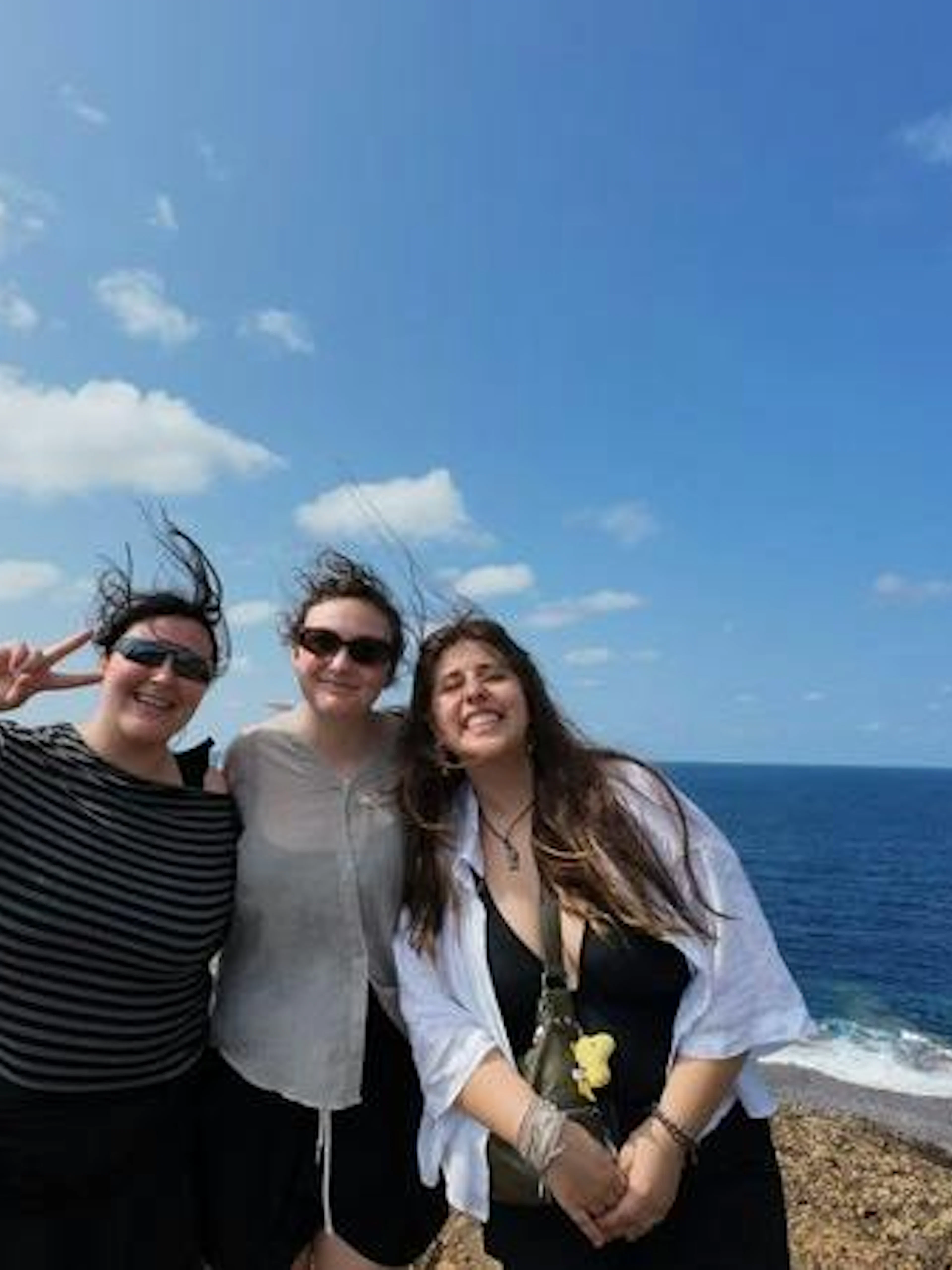 Tourists enjoying the view at Ishigaki Island's coastline, Okinawa.