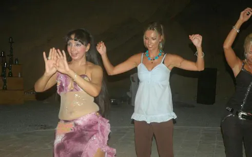 Bedouin dancers performing at an Egyptian night show in Sharm El Sheikh.