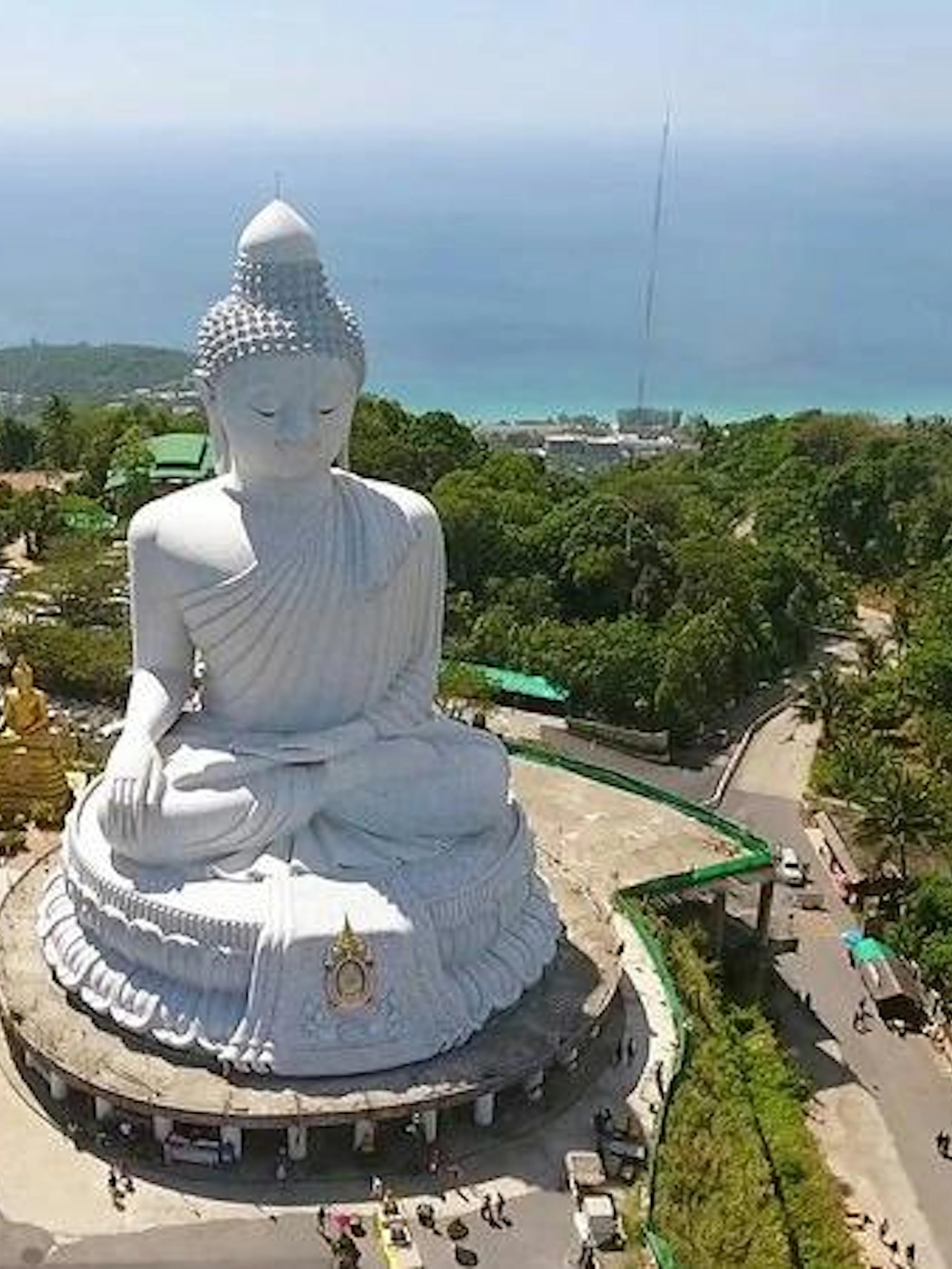 Big Buddha statue overlooking the sea in Phuket during a private city tour.