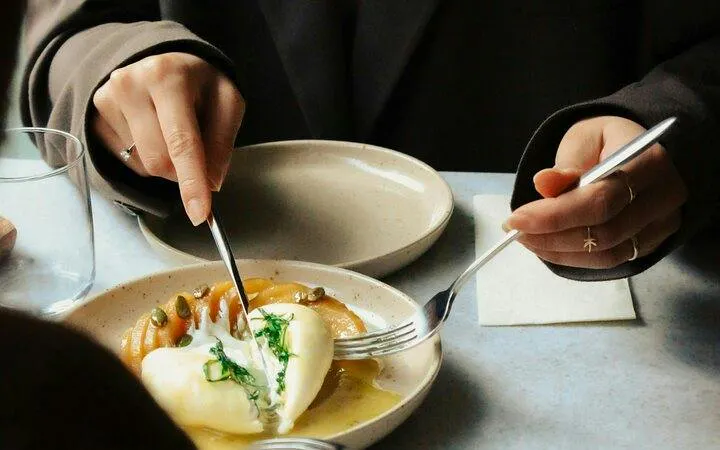 Traditional Norwegian meal served during Oslo walking tour.