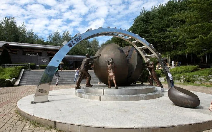 DMZ Peace Statue in Korea on a private city tour with flexible itinerary.