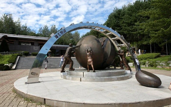 DMZ Peace Statue in Korea on a private city tour with flexible itinerary.