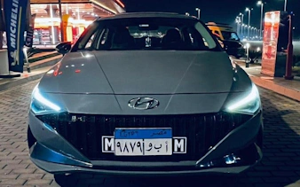 Hyundai car for Cairo and Giza airport or hotel transfer at night.