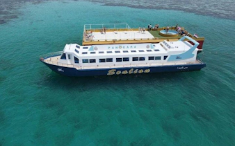 Panorama semi-submarine on clear waters, Hurghada sea trip.