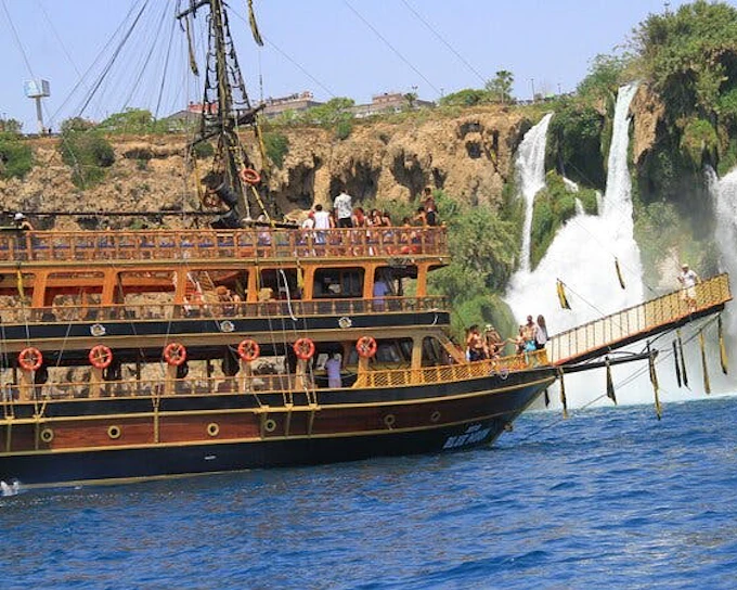 Antalya Pirate Boat Tour with Foam Party Soft Drinks & Transfer