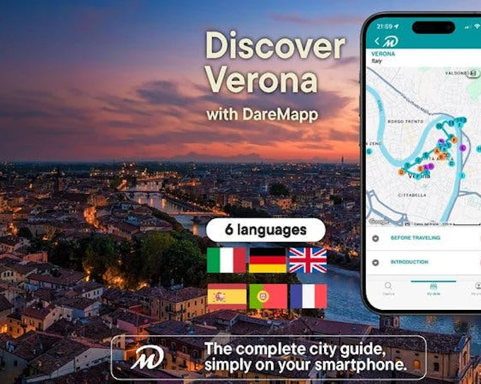 Verona Self-Guided Walking Tour on Mobile App (Product 53765)