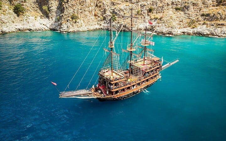 alanya pirate boat tour with foam party soft drinks & transfer-1