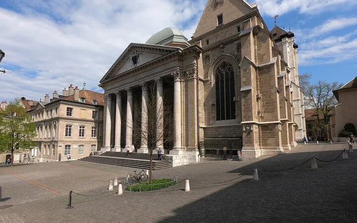 St. Pierre Cathedral in Geneva, part of the self-guided city exploration game.