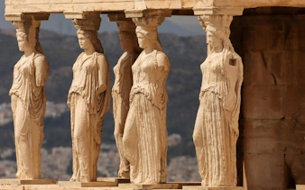 Caryatids of the Erechtheion on the Acropolis, Athens.