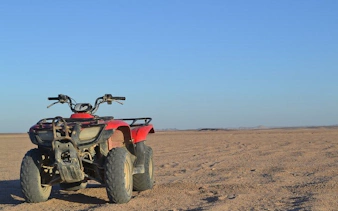 ATV quad bike on desert safari trail in Sharm El Sheikh.