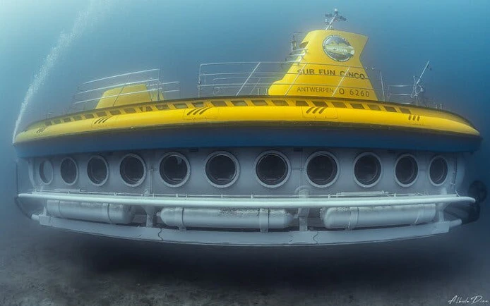 Submarine underwater in Tenerife for a one-hour tour experience.