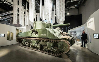 Tank display at Bastogne War Museum, part of the Battle of the Bulge 80th Anniversary Guided Tour, Brussels.