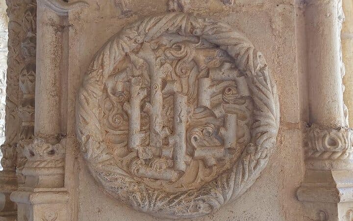 Jeronimos Monastery stone carving detail in Belém, Lisbon.