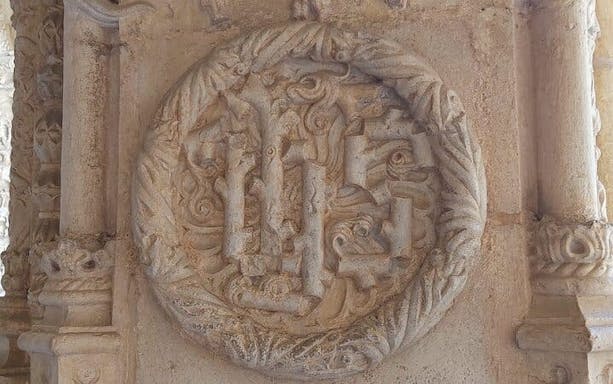 Jeronimos Monastery stone carving detail in Belém, Lisbon.
