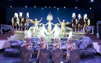Performers in Roman costumes on stage at Colosseum Show Pattaya, Thailand.