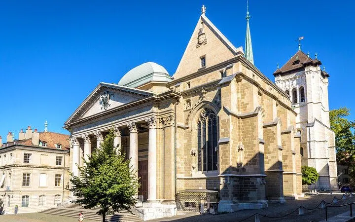 St. Pierre Cathedral in Geneva, part of the self-guided city exploration game.