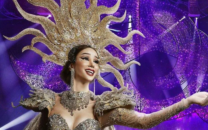 Performer in elaborate costume at Tiffany's Cabaret Show, Pattaya.